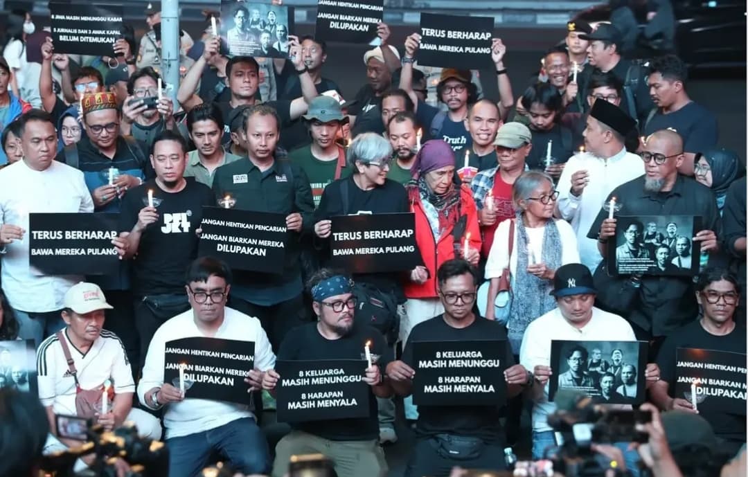 PFI Gelar Doa Bersama untuk Lima Jurnalis Hilang